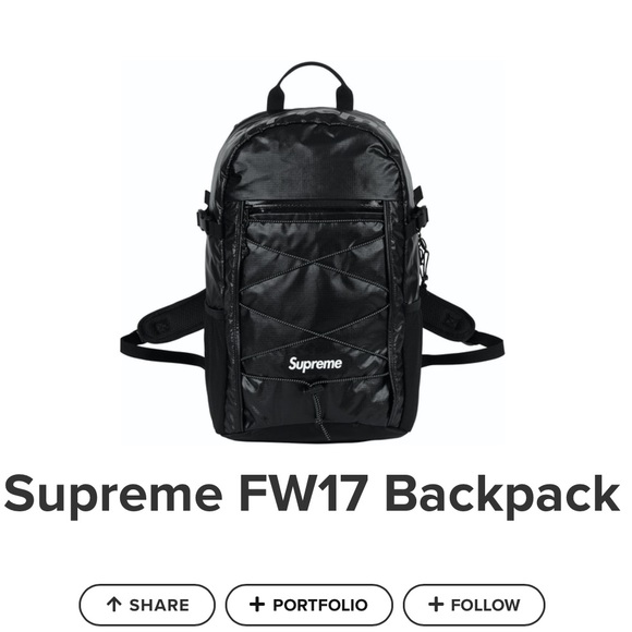 supreme backpack fw17 black